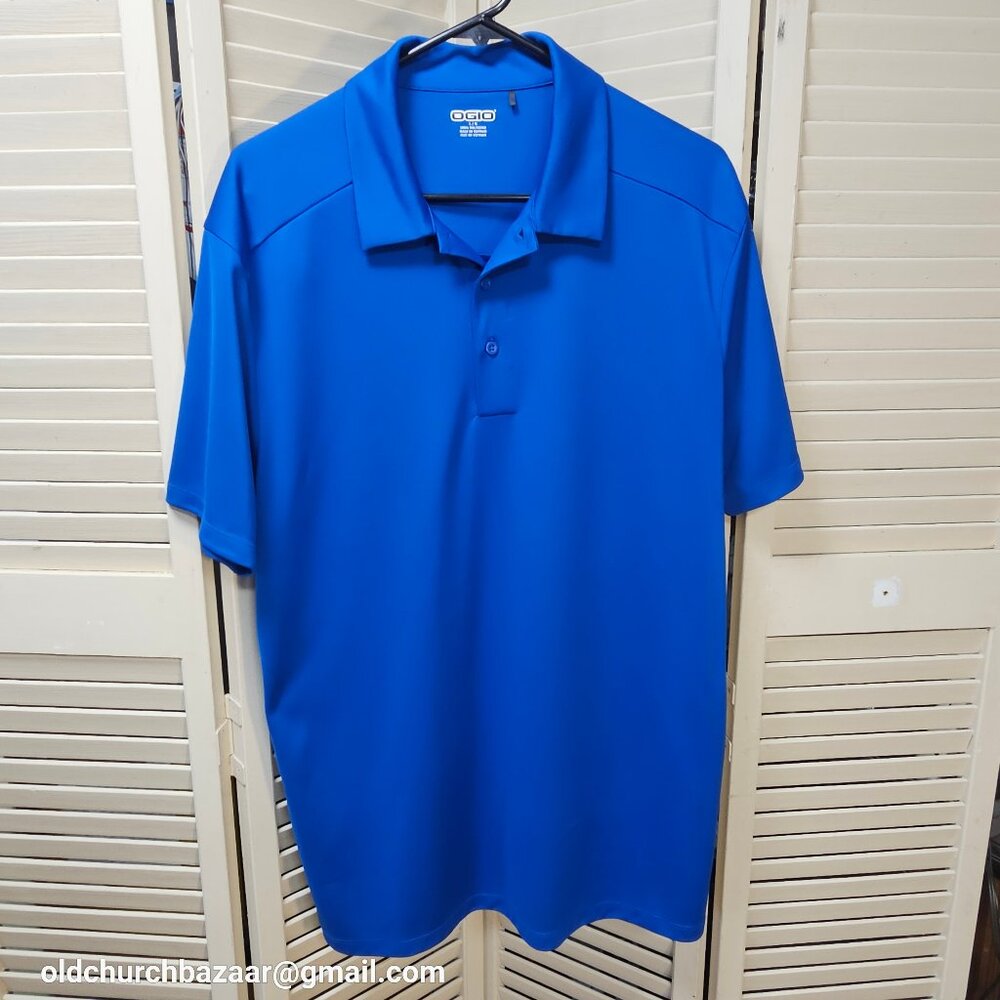 Blue OGIO Polo Shirt Men's Large Short Sleeve Golf Athletic  Golf Shirt New
